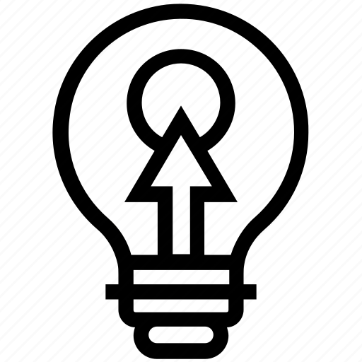 Arrow, bulb, click, energy, idea, light, light bulb icon - Download on Iconfinder