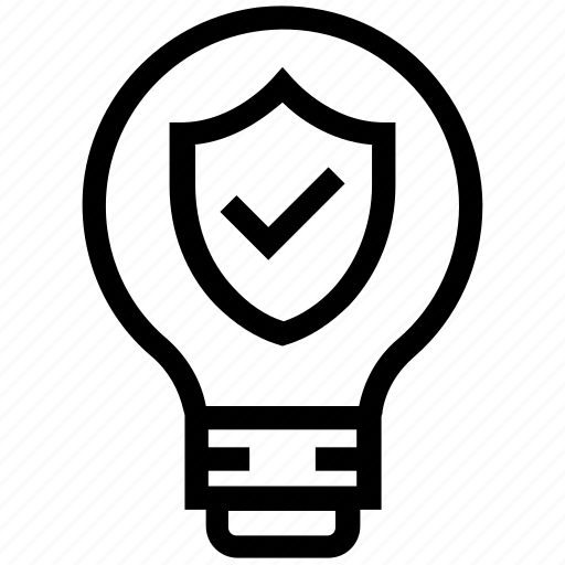 Access, bulb, energy, idea, light, light bulb, shield icon - Download on Iconfinder
