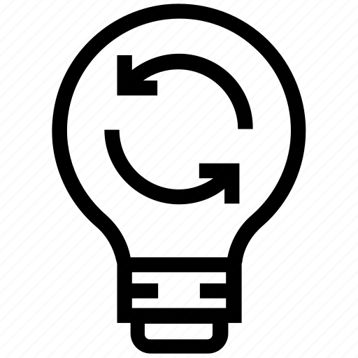 Bulb, energy, idea, light, light bulb, loading, sync icon - Download on Iconfinder