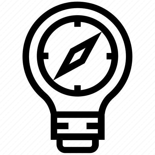 Bulb, compass, energy, idea, light, light bulb, safari icon - Download on Iconfinder