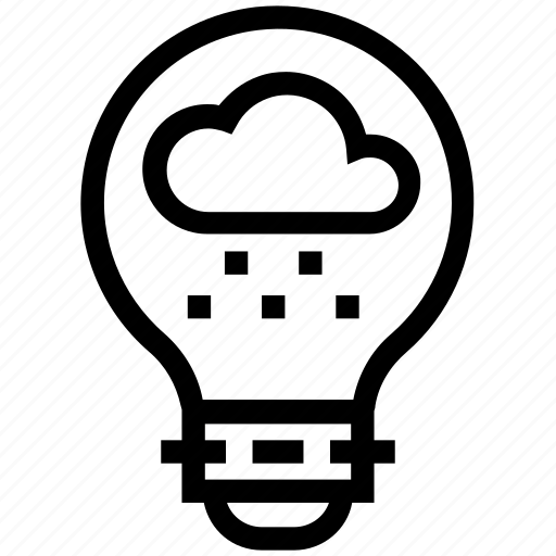 Bulb, cloud, energy, idea, light, light bulb, rain icon - Download on Iconfinder