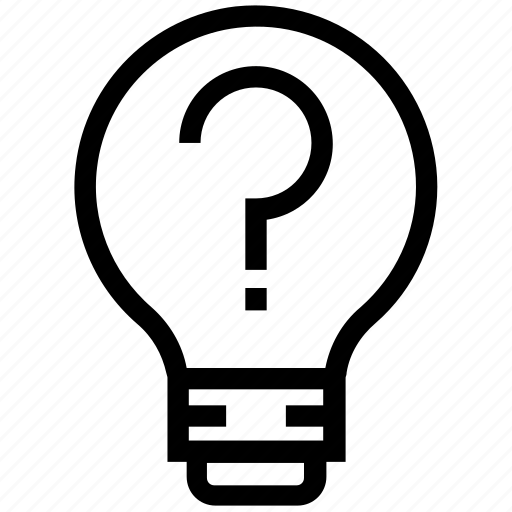 Bulb, energy, idea, light, light bulb, logic, question sign icon - Download on Iconfinder