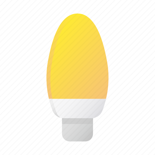Lamp, led, light, energy saver, light bulb, yellow, lightening icon - Download on Iconfinder