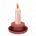 candle, candlestick, flame, light, source, wick