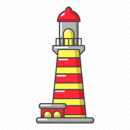 Beacon, cartoon, house, lighthouse, logo, object, striped icon - Download on Iconfinder