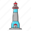 beacon, cartoon, house, light, lighthouse, logo, object 