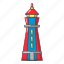 beacon, cartoon, house, logo, object, tower, warning 
