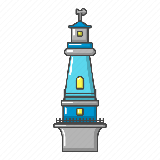 Beacon, cartoon, house, light, logo, object, sea icon - Download on Iconfinder