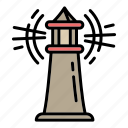 warning, lighthouse 