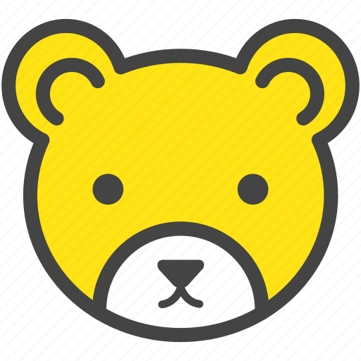 Bear, brown bear, farm, nature, yellow, zoo icon - Download on Iconfinder