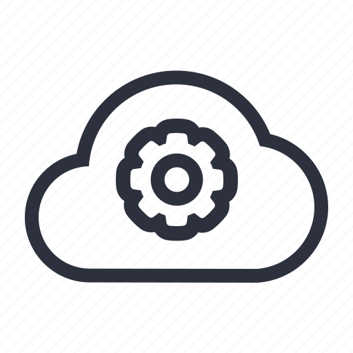 Cloud, computing, data, line, network, preferences, settings icon - Download on Iconfinder