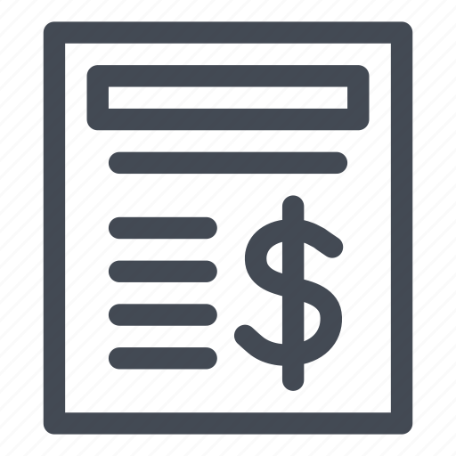 Bill, document, dollar, logistic icon - Download on Iconfinder