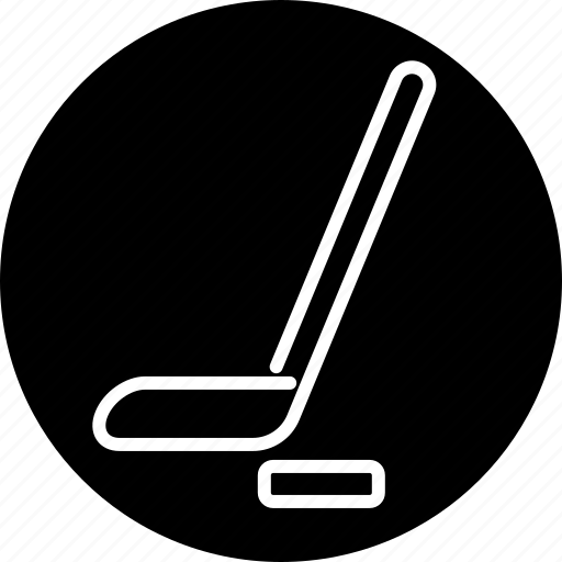 Equipment, hockey stick, ice hockey, puck, sports, team sports, winter sports icon - Download on Iconfinder