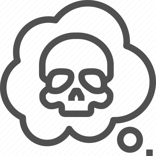 Bubble, dangerous, poison, reaction, skull, thinking, warning icon - Download on Iconfinder