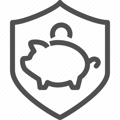 Bank, finance, insurance, money, piggy, protection, safety icon - Download on Iconfinder