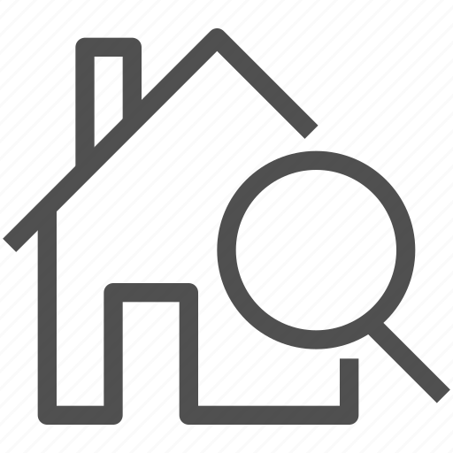 Building, estate, home, house, real, residential, search icon - Download on Iconfinder