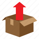 arrow, box, boxing, package, packaging, parcel, unpack