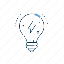school, light, bulb, idea, think