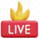 live, fire, streaming, flame, stream, news, hot, element