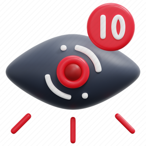 View, vision, notification, visualization, visualize, eye, ten icon - Download on Iconfinder