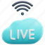 cloud, live, stream, webinar, podcast, broadcast, now, element 
