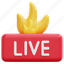 live, fire, streaming, flame, stream, news, hot, element 