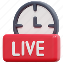 time, live, stream, broadcast, event, alarm, hour, illustration