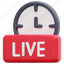 time, live, stream, broadcast, event, alarm, hour, illustration 