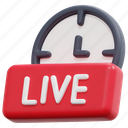 time, live, stream, broadcast, event, alarm, hour, render 