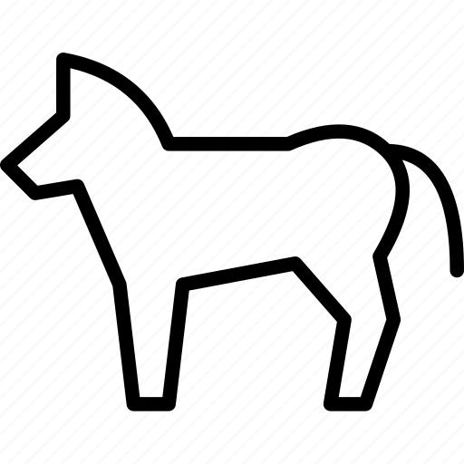 Domestic, horse, mammal, mane, racing, ride icon - Download on Iconfinder
