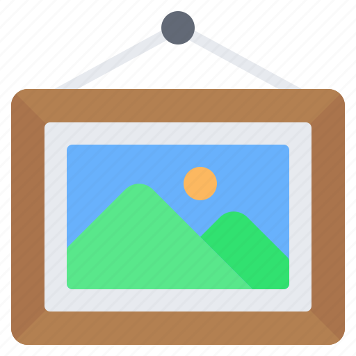 Painting, picture, image, frame, landscape, decoration, living room icon - Download on Iconfinder