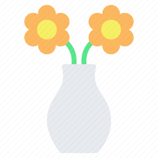 Vase, pot, flower, blossom, nature, decoration, living room icon - Download on Iconfinder
