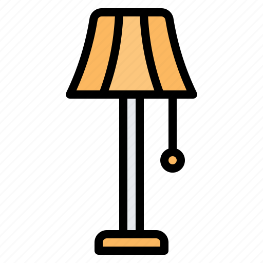 Floor lamp, stand lamp, lamp, light, electronic, decoration, living room icon - Download on Iconfinder