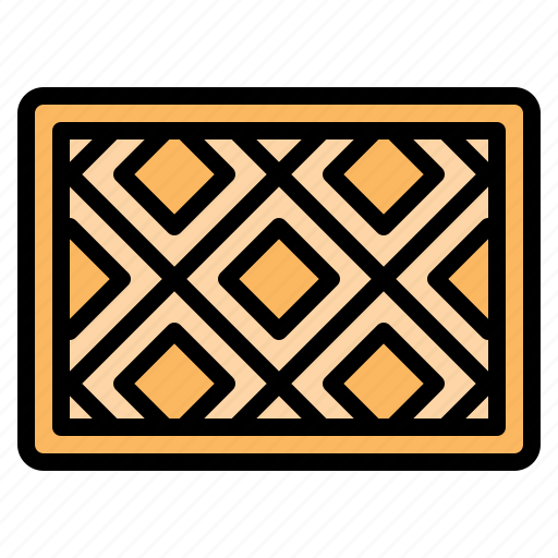 Carpet, rug, floor, rhombus, pattern, interior, living room icon - Download on Iconfinder