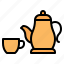 teapot, tea cup, tea set, kettle, cup, mug, kitchenware 