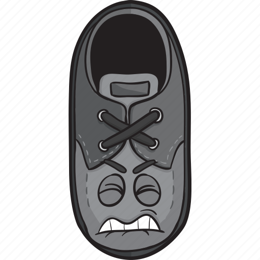 Cartoon, emoji, face, loafers, shoe, smiley icon - Download on Iconfinder
