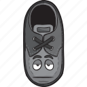 cartoon, emoji, face, loafers, shoe, smiley