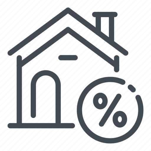Estate, home, house, loan, mortgage, percentage, real icon - Download on Iconfinder