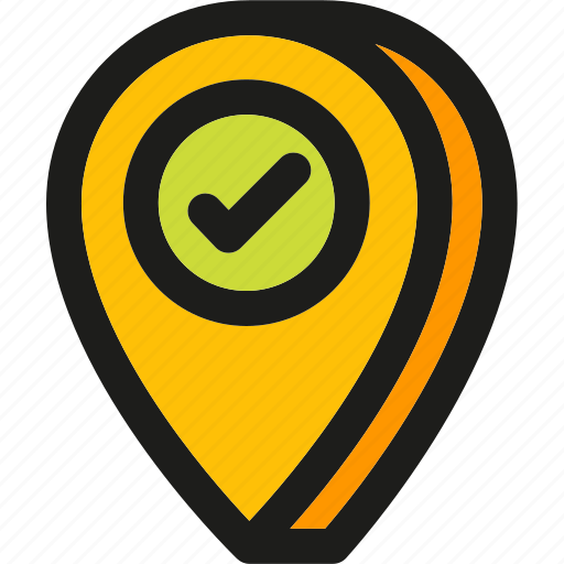 Checked, place, direction, gps, map, pin, pointer icon - Download on Iconfinder