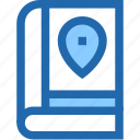 bookmark, map, book, maps, and, location, address, agenda