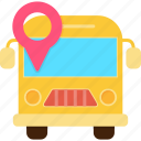 school, bus, learn, ride, schoolbus, location, marker, pin
