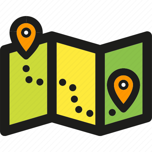 Map, route, arrow, arrows, down, gps, pointer icon - Download on Iconfinder