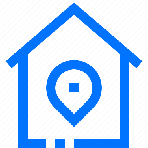 Home, house, location, pin, position, property, real estate icon - Download on Iconfinder