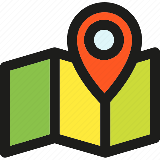 Map, pin, arrow, direction, gps, navigation, pointer icon - Download on Iconfinder