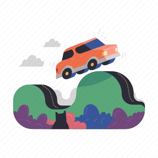 Location, car, vehicle, route, road, street, navigation illustration - Download on Iconfinder