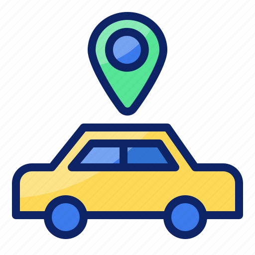 Car, taxi, gps, location, pin, direction, navigation icon - Download on Iconfinder