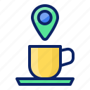 coffee, cafe, location, pin, navigation, gps, cup