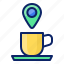 coffee, cafe, location, pin, navigation, gps, cup 