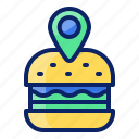 food, restaurant, location, pin, navigation, gps, burger