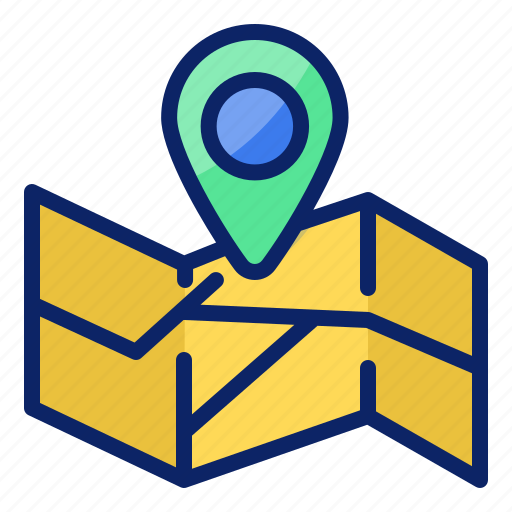 Map, location, pin, paper, direction icon - Download on Iconfinder